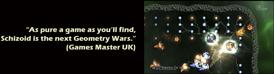 As pure a game as you'll find, Schizoid is the next Geometry Wars - Games Master UK